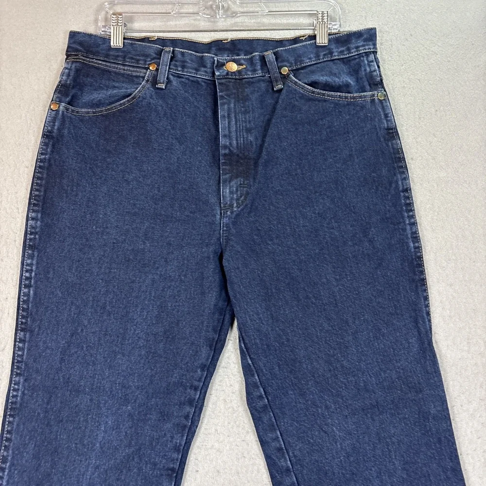 Wrangler 936DSD Men's Straight Slim Fit Dark Stone Denim Blue Jeans 35X34